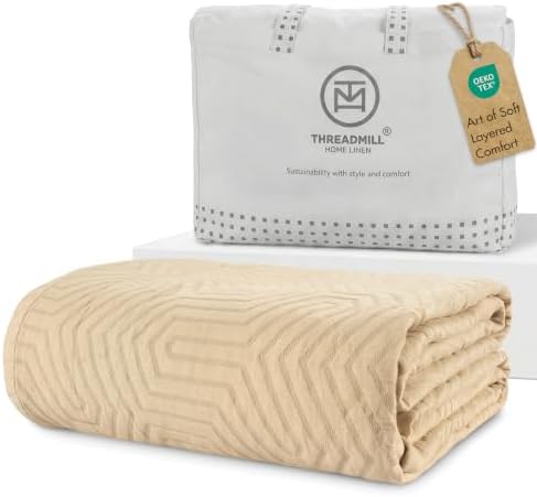 Threadmill Luxury Cotton Blankets for Queen Size Bed | All-Season 100%