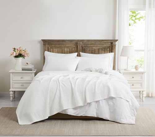 The Farmhouse by Rachel Ashwell Cotton Waffle White King Blanket