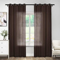 Macochico Nicklet Grommet Curtain,100 x 96 Inch Natural Linen Curtains