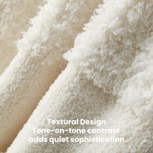 SLEEP ZONE Throw Blanket for Couch Fluffy Knit Warm Blankets for Sofa