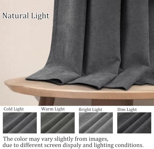 Fcosie Pinch Pleat Full Blackout Curtains & Drapes 84 Inch Length, 2
