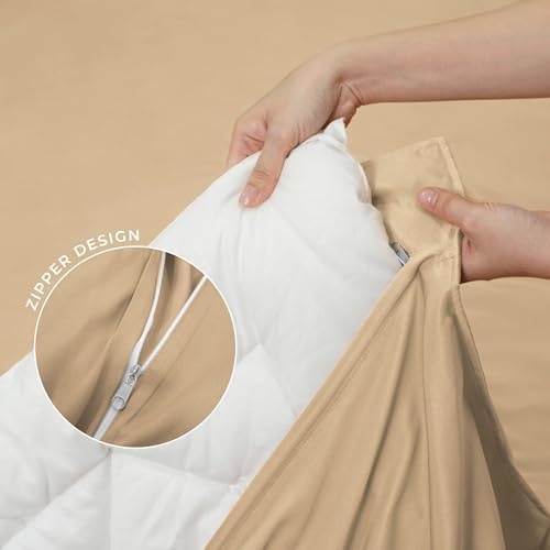 Duvet Cover Set Queen Size Silky Soft Cooling, Rayon Blend from
