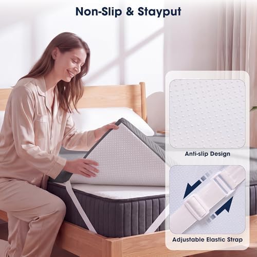 VALUXE 3 Inch Gel Memory Foam Mattress Topper Queen Size