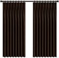 Room Darkening Thermal Insulated Double Pinch Pleated Blackout Curtain