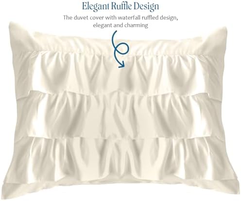 3-Piece Waterfall Ruffle Duvet Cover Set – 550 TC Egyptian Cotton