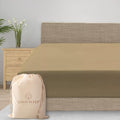 100% Egyptian Cotton Queen Fitted Sheets, 1000 Thread Count - Taupe