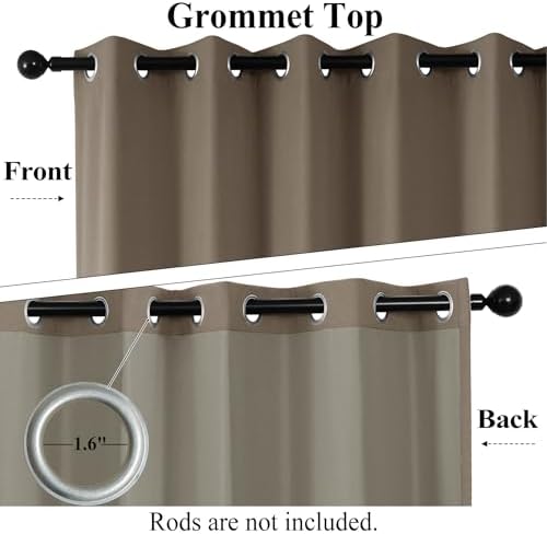 Frelement 120 Inches Long Full Blackout Curtains Luxury Velvet