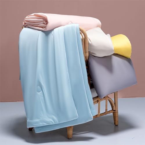 LLanCL Cooling Blanket Twin Size 59" x 79" Blue & Grey and Cooling