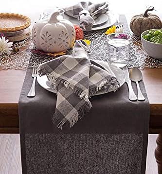 DII Everyday Collection, Fringed Solid Tabletop, Table Runner, 14x108