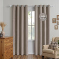 Blackout Curtain Drapes for Bedroom Grommet(W52 x L108,Beige)