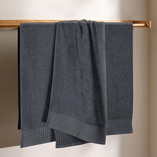 GLAMBURG Ultra Soft 4 Pack Oversized Bath Towel Set 27x54 inches, 100%