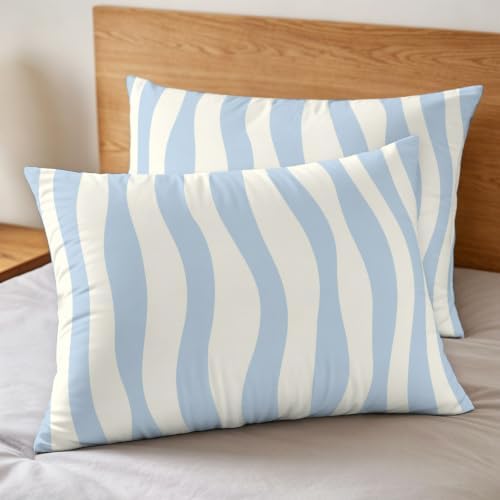 Duvet Cover King Size 3 Piece Bedding Set, Minimalist Stripes Soft