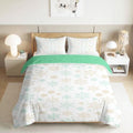 King Duvet Cover Set Soft Microfiber Christmas Snowflakes