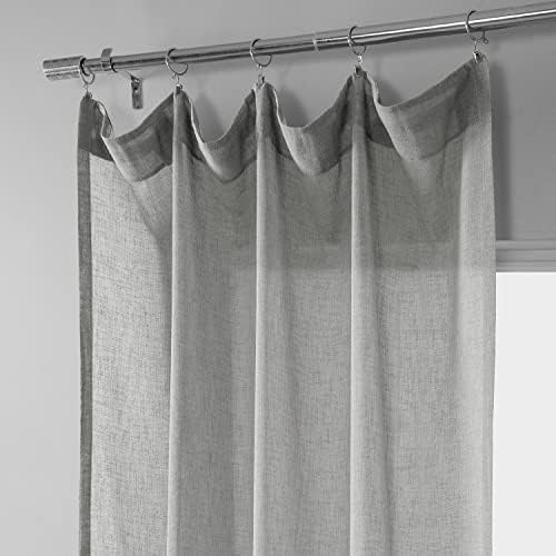 HPD Half Price Drapes Solid Sheer Curtains For Living Room Linen
