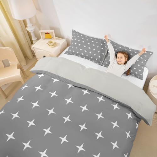 Manfei Starlight Kids Bedding Set King Size,Geometric Duvet Cover