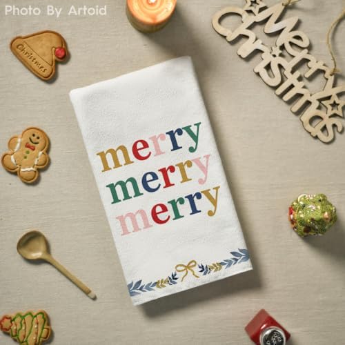 Artoid Mode Nutcrackers Merry Christmas Kitchen Towels Set of 4 18x26
