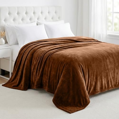Lightweight Plush Fleece Throw Blanket for Couch Travel Set of 2 King