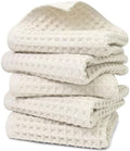Jacquotha Waffle Hand Towels 5-Piece (Mist White) – Cotton