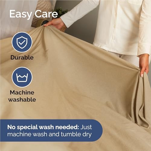 Full 6 Piece Bed Sheet Set - Breathable & Cooling Sheets - Heathered