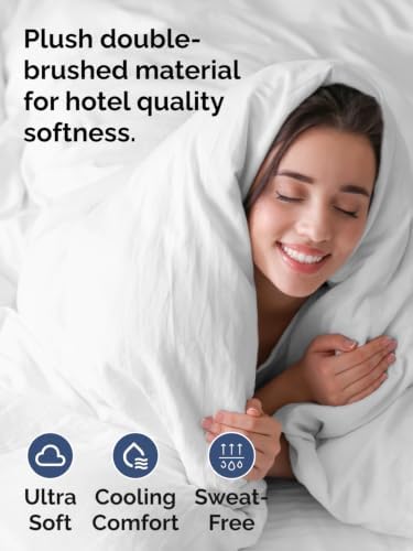 Duvet Cover Queen Size - Extra Soft 3 Piece with Zipper Closure