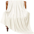 BEDELITE Fleece Blanket Soft Plush Throw for Couch Cream 50"x70"