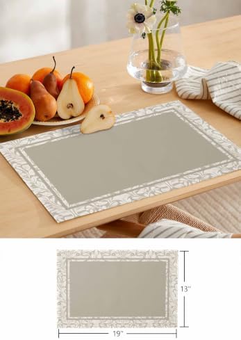 Vintage Floral Table Runner and Placemats Set of 6 Farmhouse Country
