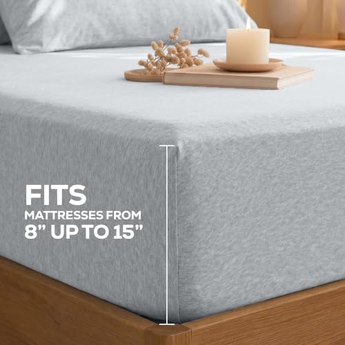 Utopia Bedding King Fitted Sheet Only – Jersey Knit Cotton, Stretchy