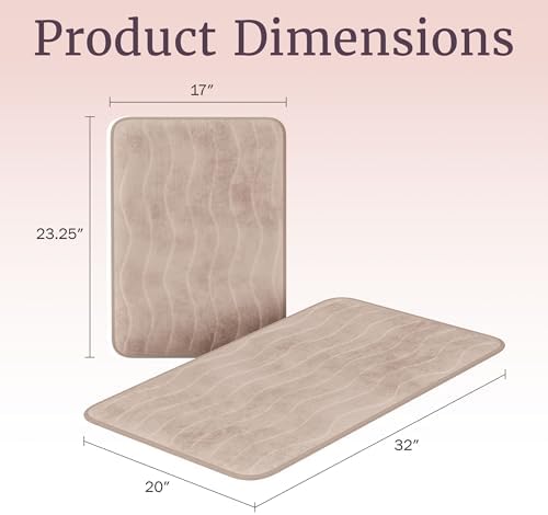 Lavish Home 2 Piece Bathroom Rug Set - 32x20 Inch and 23x17 Inch