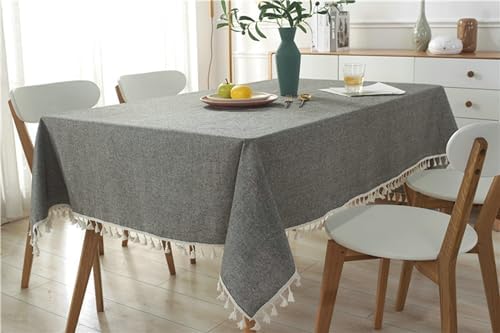 Gualiy Rectangle Table Clothes, Cotton Linen Table Cloth 70x70CM Solid