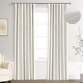 Joywell 100% Blackout Linen Curtains 94 Inches for Bedroom Cream