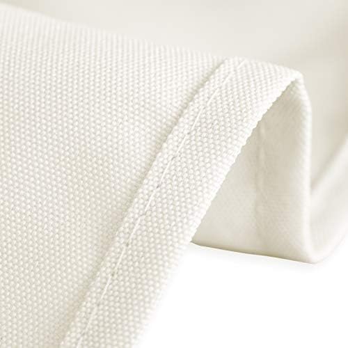 LinenTablecloth 60 x 102-Inch Rectangular Polyester Tablecloth Ivory