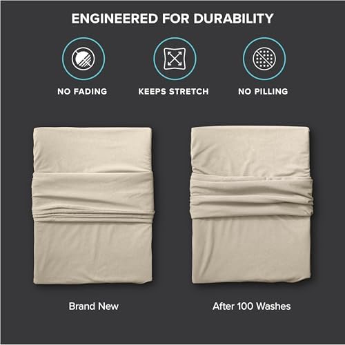 Bare Home Cooling Performance Jersey Knit Stretch Sheet Set