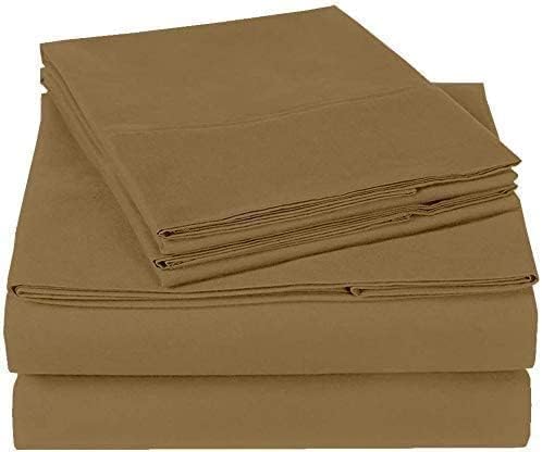 100% Pure Natural Cotton Bedsheet Set-4 PC Full XL Bedding Size