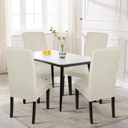 SearchI Water Repellent Dining Room Chair Covers, Set of 6, Jacquard