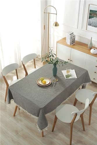 Gualiy Rectangle Table Clothes, Cotton Linen Table Cloth 70x70CM Solid