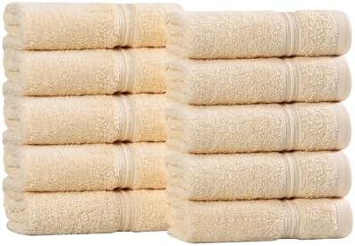 Superior Egyptian Cotton 10-Piece Face Towel Set, Small Towels For