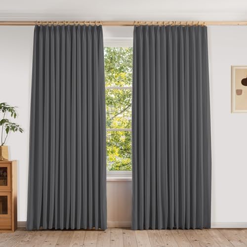 Pinch Pleat Chenille 100% Blackout Curtain Panels, Made to Order