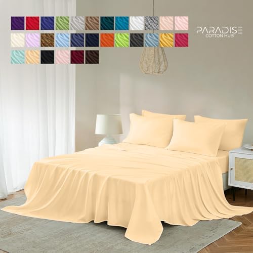 Lightweight Hotel Luxury 4-Piece Sheet Set 400-TC Egyptian Cotton