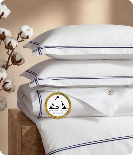 Bedsure PureWoven 100% Giza Egyptian Cotton Duvet Cover, Queen
