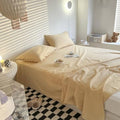 Flat Sheet Cotton King Size for Bedroom,Solid Color, 96 x 106 in