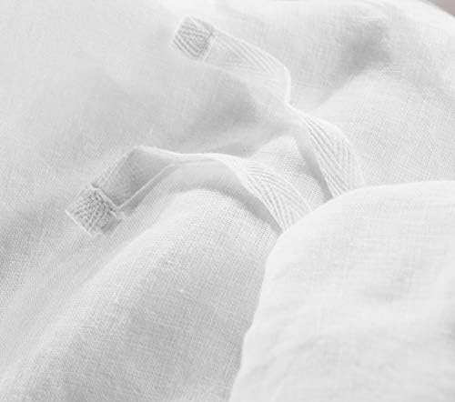 meadow park 100% Stone Washed French Linen Duvet Cover Set 3 Pieces