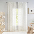 YJ YANJUN Vintage Lace Curtains 108 inches Long 2 Panels Set French