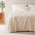 SLEEP ZONE Nanotex Super Soft Cooling Full Size Bed Sheets Set 4 Piece