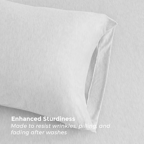 Pure Bedding Bed Sheets - Full Sheet Set [6-Piece, Heather White]