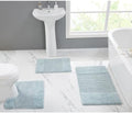 Better Trends 3 Piece Bathroom Rug Set 100% Cotton Non-Slip Washable