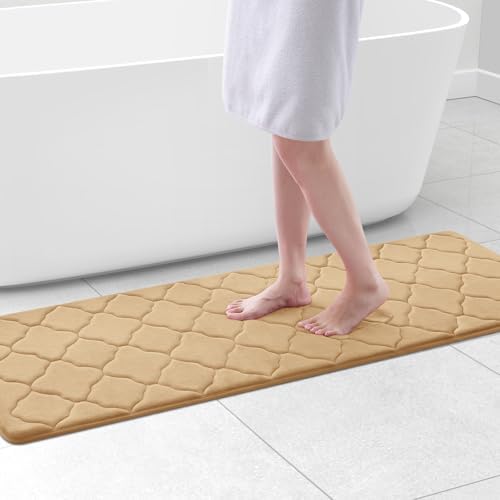 OLANLY Memory Foam Bath Rugs and Toilet Rug U-Shaped, Bath Rug Size