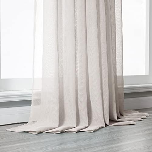 Beydodo 63 Inch Curtains Sheer, Curtains for Living Room Set 2 Panels