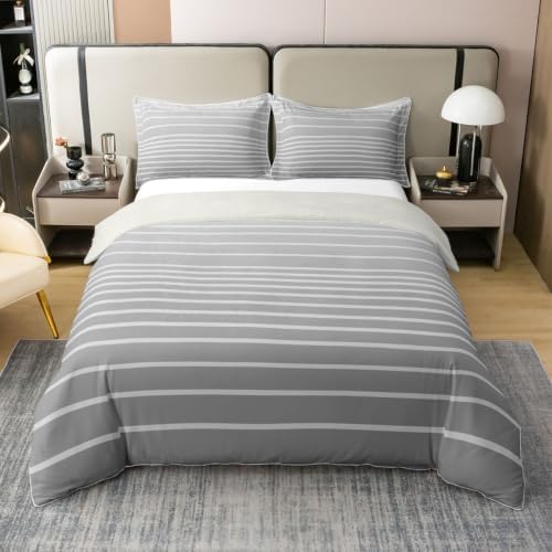 Feelyou Gradient Stripes Duvet Cover 100% Cotton King Size