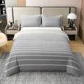 Feelyou Gradient Stripes Duvet Cover 100% Cotton King Size