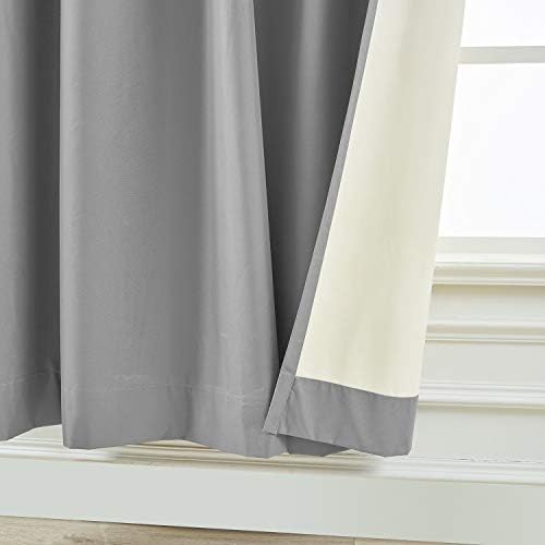 ChadMade 100% Blackout Curtain 84 Inches Long Pinch Pleated Dark Gray